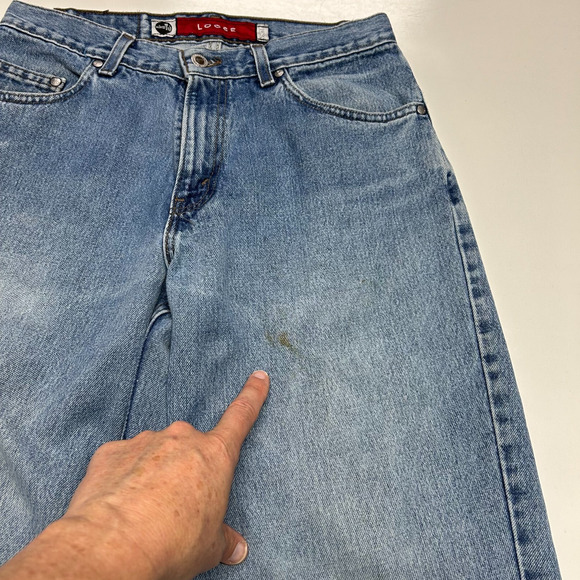 Vintage Levis Silvertab Jeans Mens 30x32 Blue Loose Distressed Faded Y2K Hip Hop - Picture 5 of 15